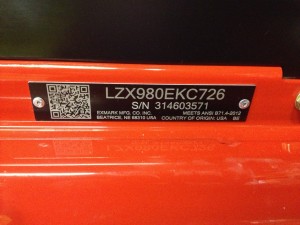 Scan the QR code on the model plate on your Exmark to be taken to maintenance schedules for your machine on MyExmark.com.